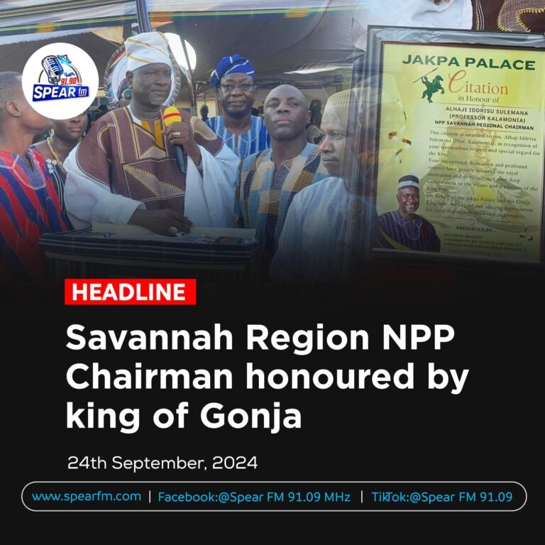 Savannah Region NPP Chairman honoured by King of Gonja