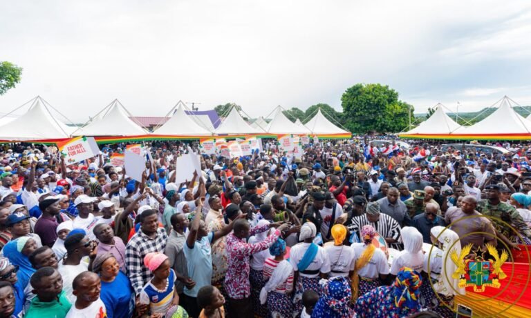 Euphoria in Damongo Thousands Welcome Akufo-Addo in Heart of Gonjaland