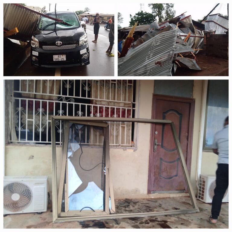 Destructive Thunderstorm Hits Damongo, Causing Widespread Damage