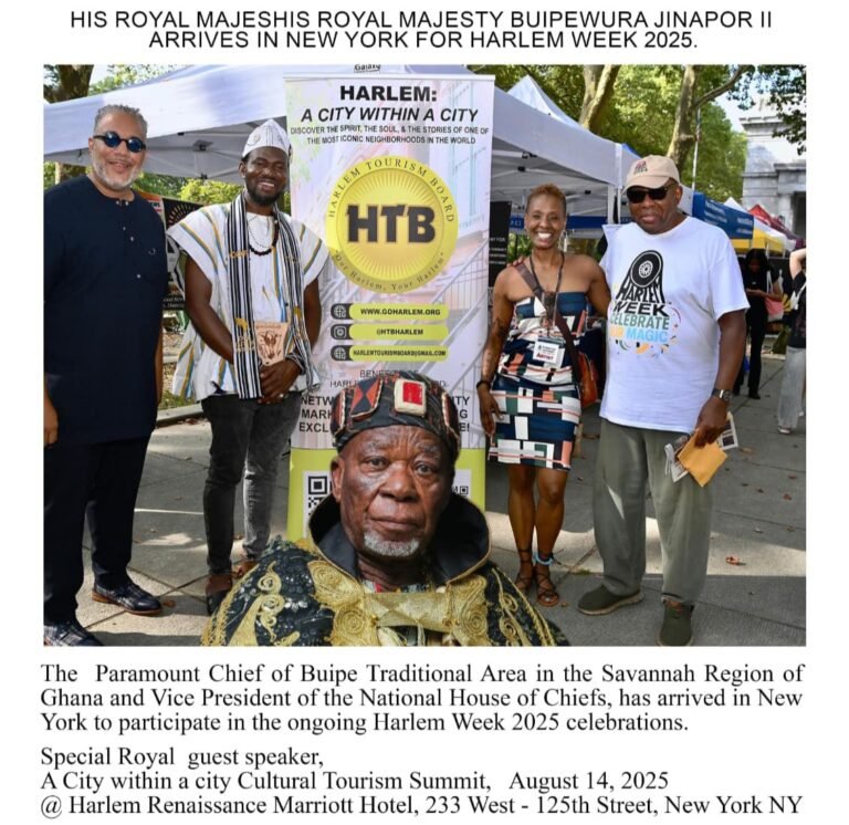 Buipewura Jinapor II to Announce  Groundbreaking Partnership Between Harlem and Northern Ghana