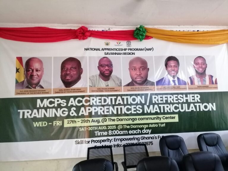 National Apprenticeship Program (NAP) Training Held in Damongo-Savannah Region